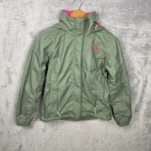 THE NORTH FACE Women’s S Resolve‎ Parka II Jacket Packable Hood Green Gorpcore